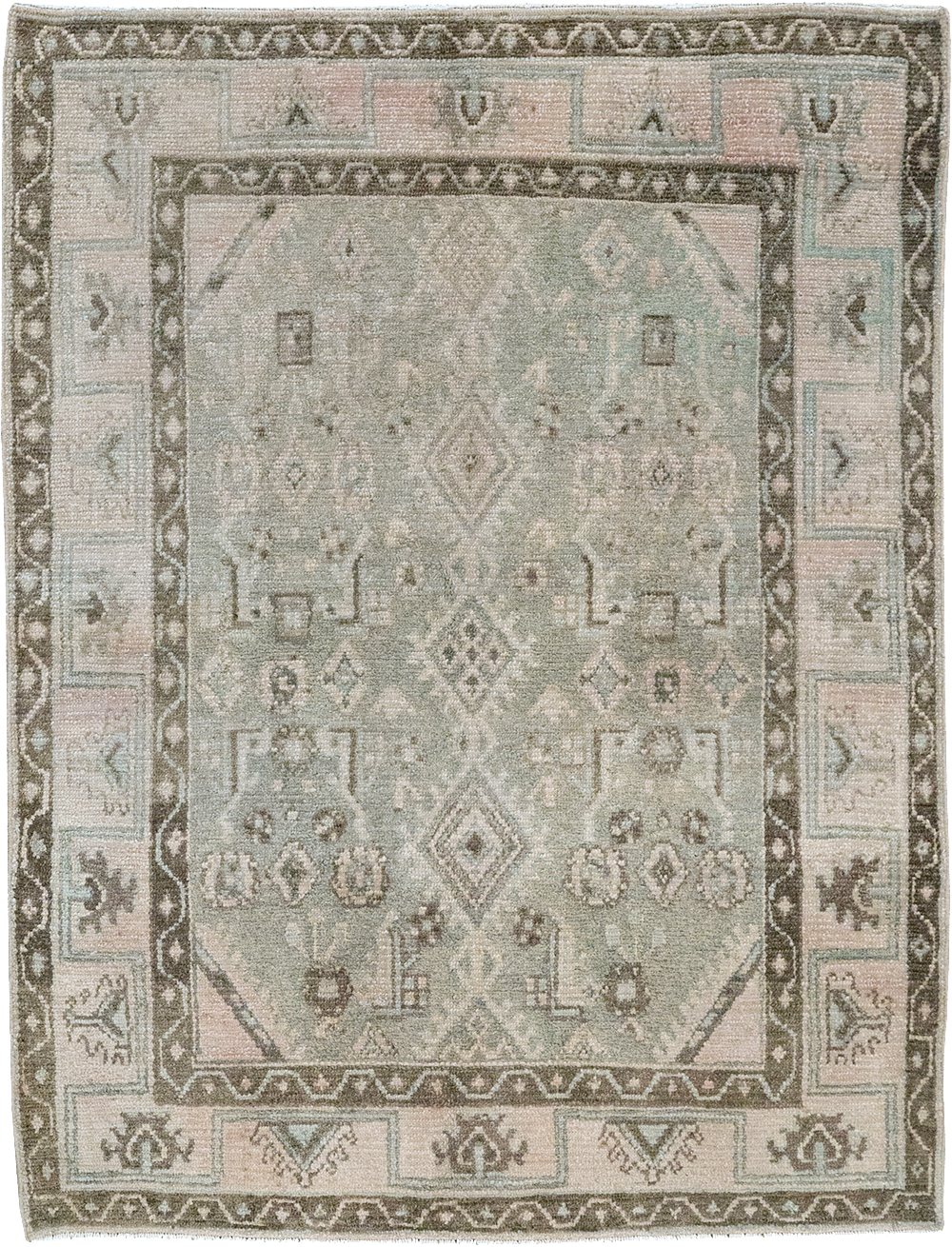 Vintage Persian Malayer Throw Rug, No.32820 - Galerie Shabab