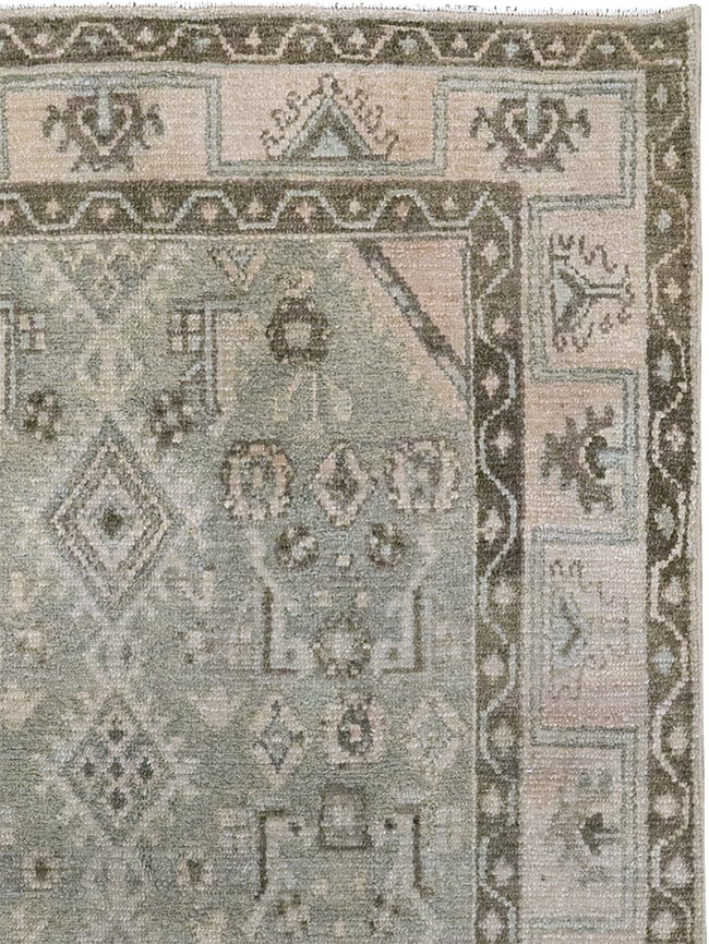 Vintage Persian Malayer Throw Rug, No.32820 - Galerie Shabab