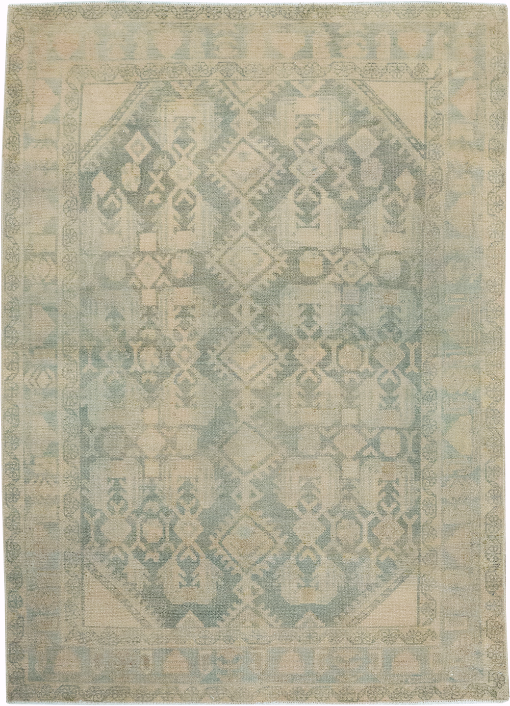 Vintage Persian Malayer Throw Rug, No.32821 - Galerie Shabab