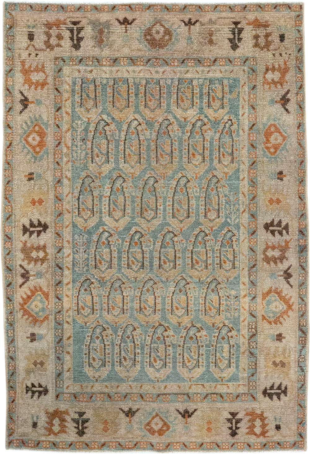 Vintage Persian Malayer Throw Rug, No.32822 - Galerie Shabab