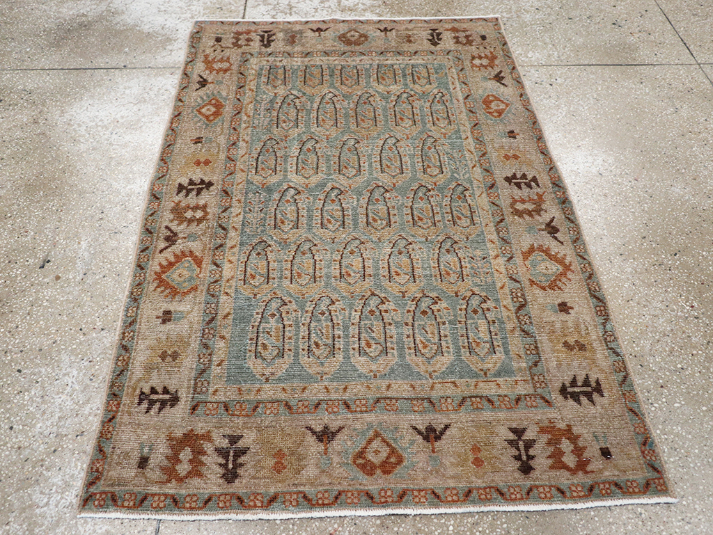 Vintage Persian Malayer Throw Rug, No.32822 - Galerie Shabab