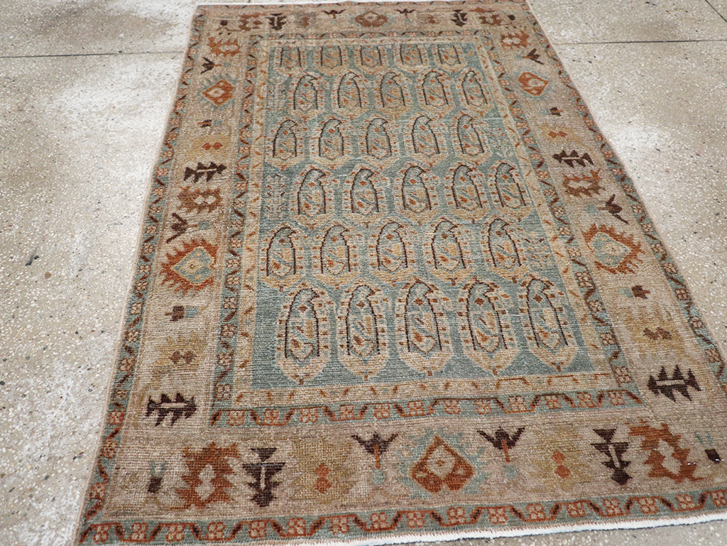 Vintage Persian Malayer Throw Rug, No.32822 - Galerie Shabab