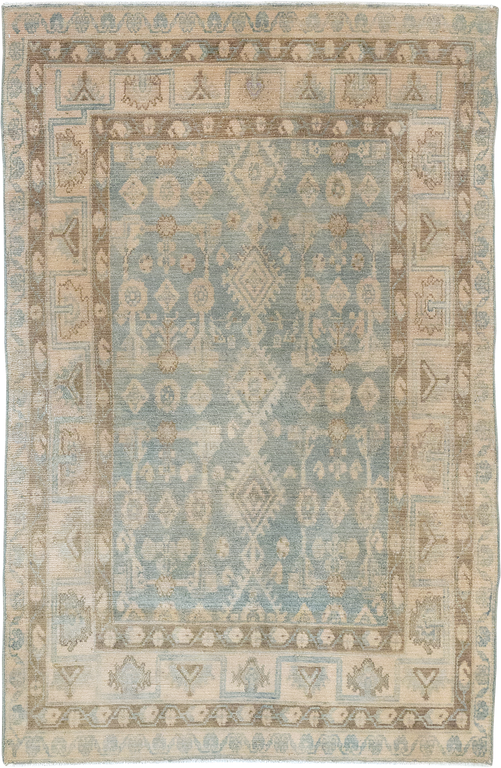 Vintage Persian Malayer Throw Rug, No.32823 - Galerie Shabab