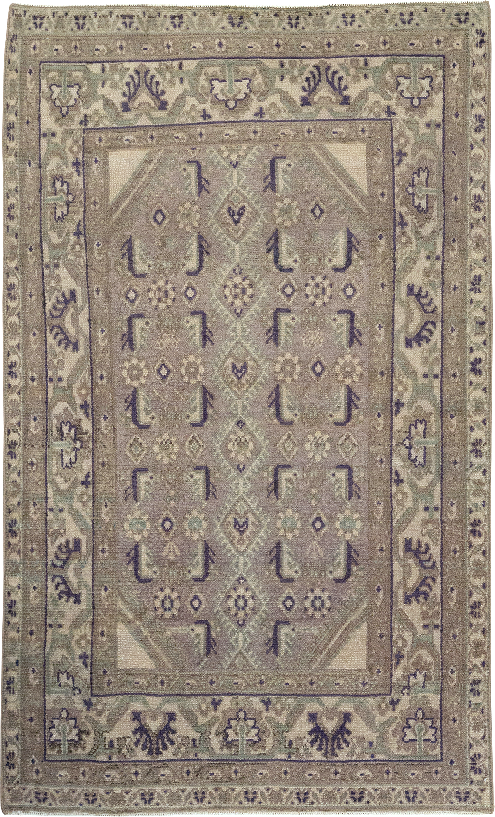 Vintage Persian Malayer Throw Rug, No.32824 - Galerie Shabab