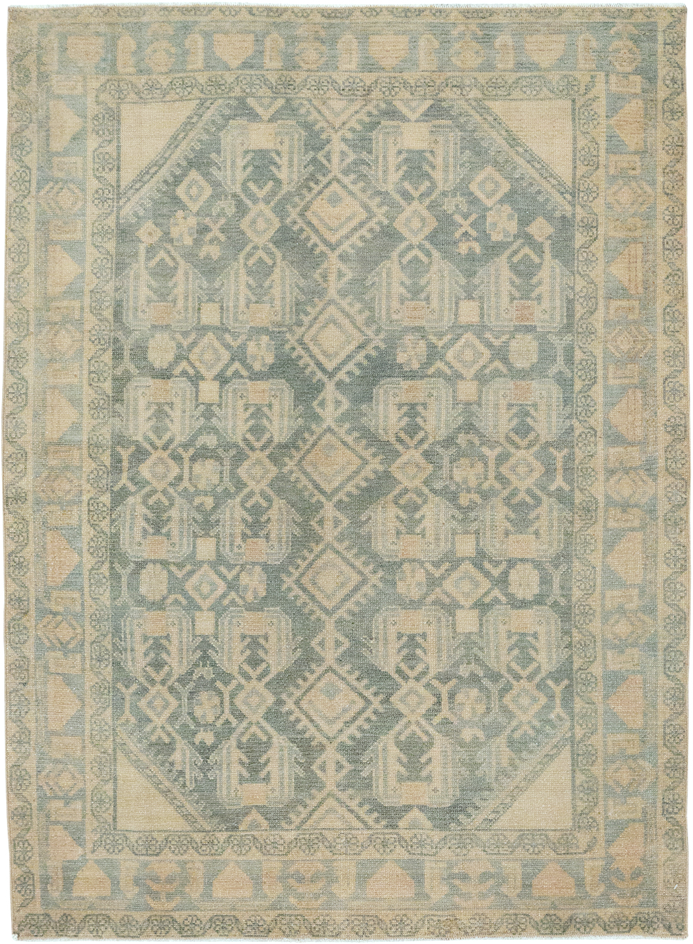 Vintage Persian Malayer Throw Rug, No.32826 - Galerie Shabab