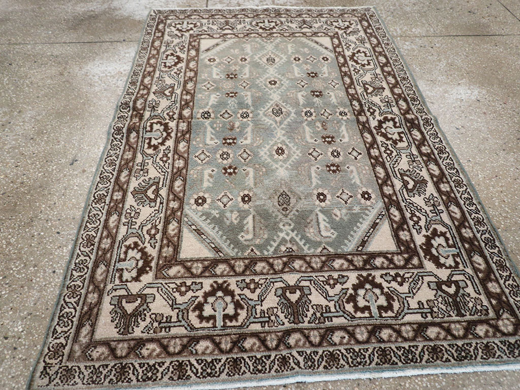 Vintage Persian Malayer Throw Rug, No.32827 - Galerie Shabab