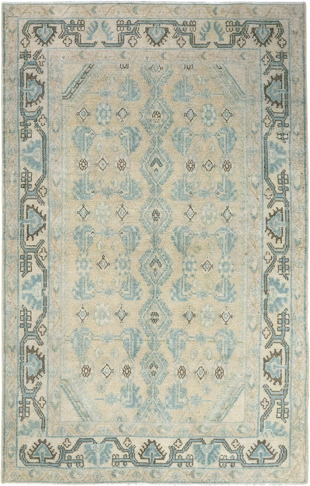 Vintage Persian Malayer Throw Rug, No.32828 - Galerie Shabab