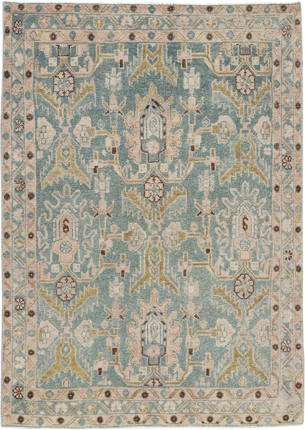 Vintage Persian Malayer Throw Rug, No.32831 - Galerie Shabab