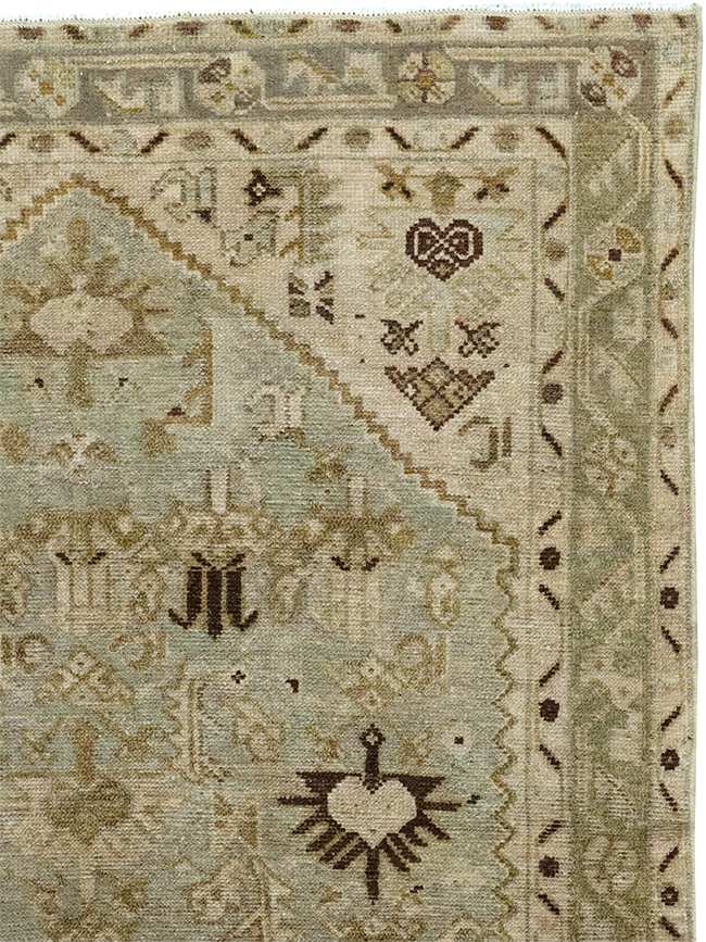 Vintage Persian Malayer Throw Rug, No.32832 - Galerie Shabab