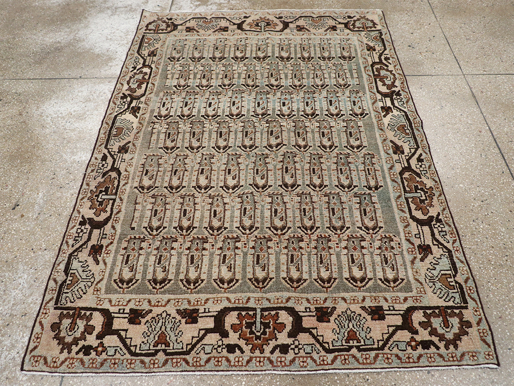 Vintage Persian Malayer Accent Rug, No.32833 - Galerie Shabab