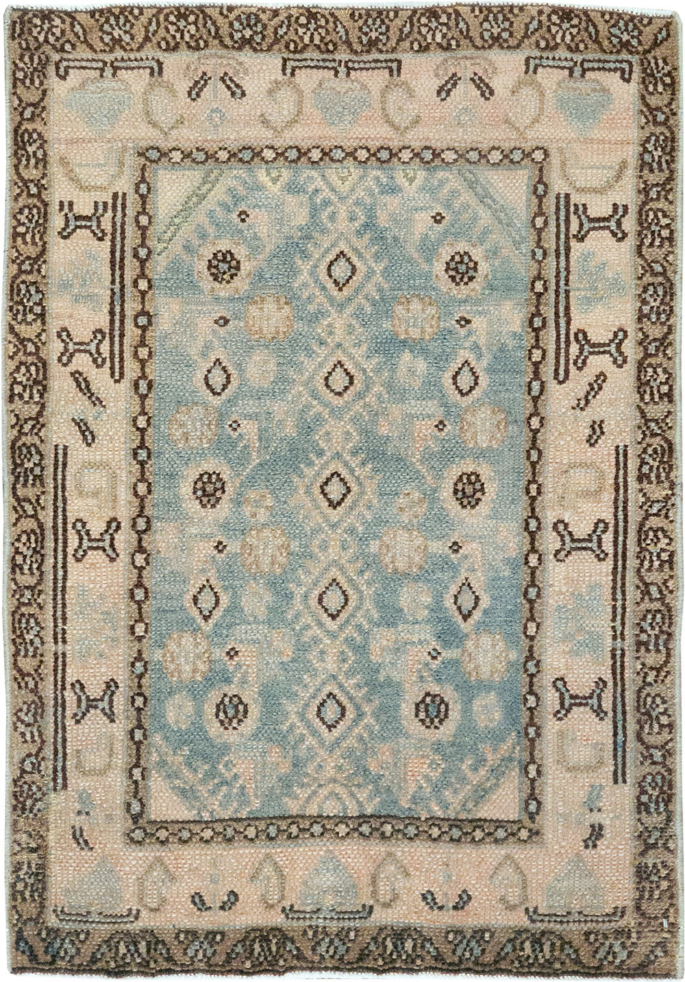 Vintage Persian Malayer Throw Rug, No.32834 - Galerie Shabab