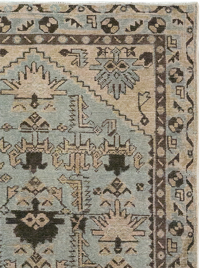 Vintage Persian Malayer Throw Rug, No.32836 - Galerie Shabab