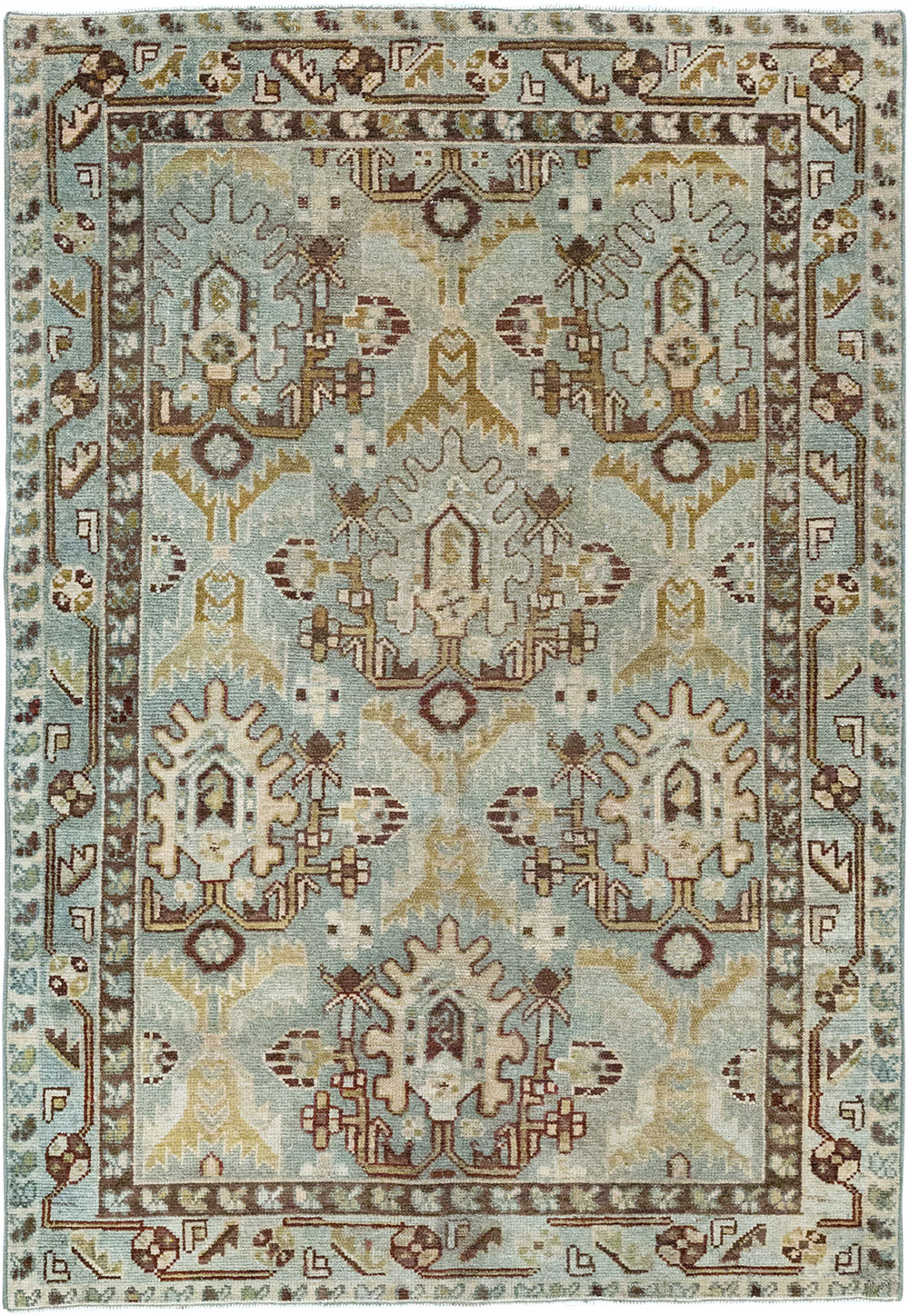 Vintage Persian Malayer Throw Rug, No.32837 - Galerie Shabab