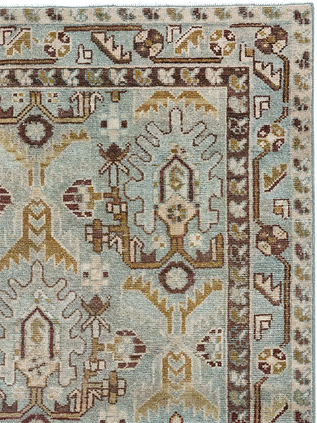 Vintage Persian Malayer Throw Rug, No.32837 - Galerie Shabab