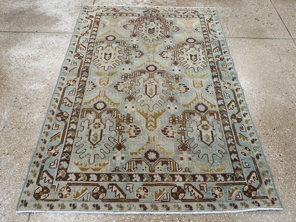 Vintage Persian Malayer Throw Rug, No.32837 - Galerie Shabab