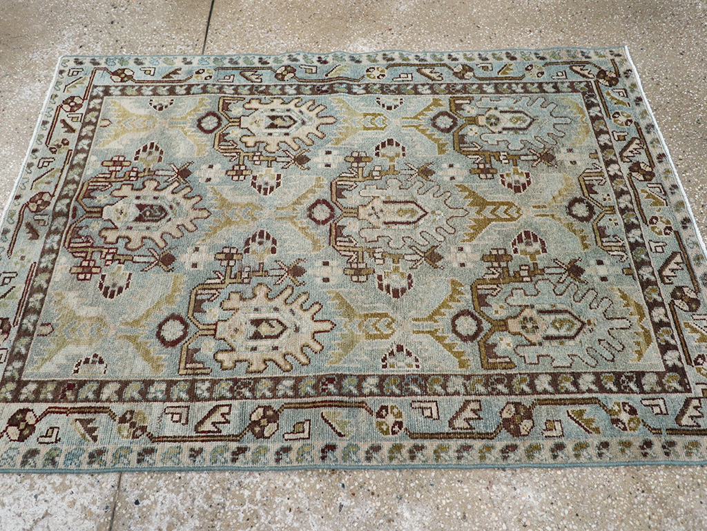 Vintage Persian Malayer Throw Rug, No.32837 - Galerie Shabab