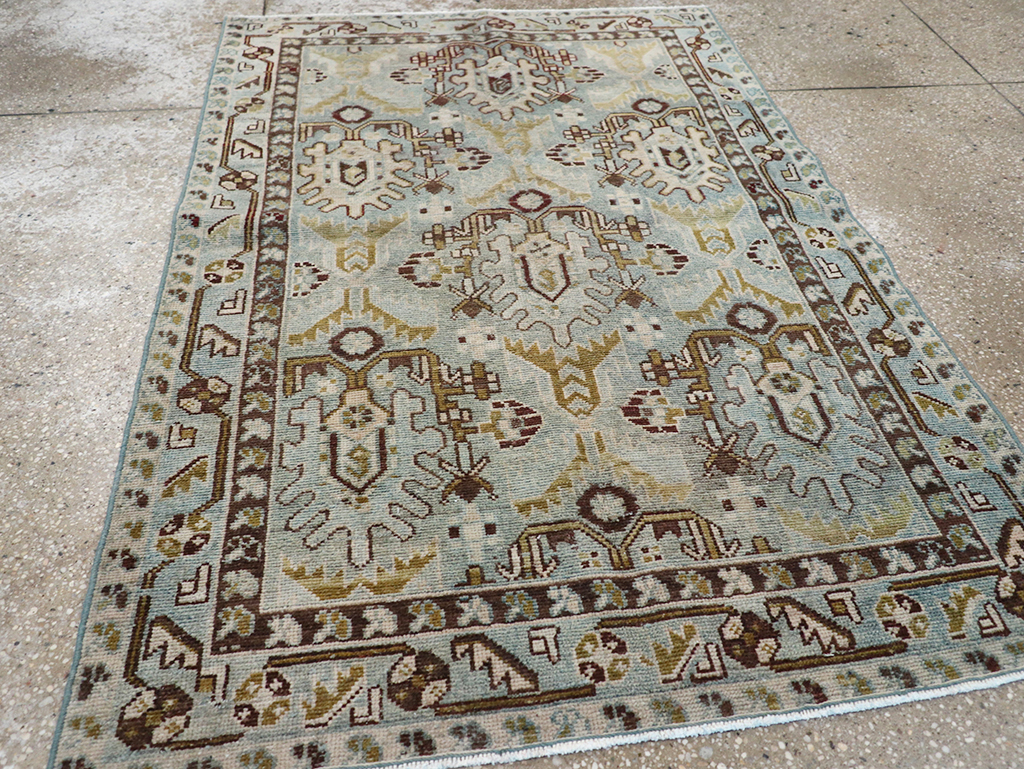Vintage Persian Malayer Throw Rug, No.32837 - Galerie Shabab