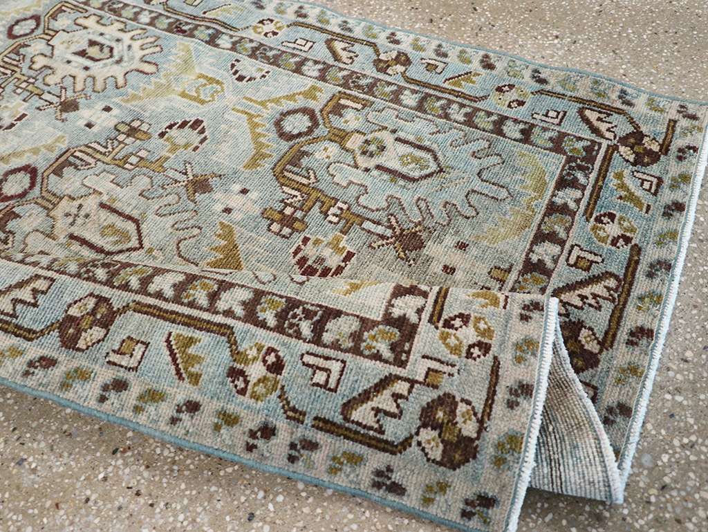 Vintage Persian Malayer Throw Rug, No.32837 - Galerie Shabab