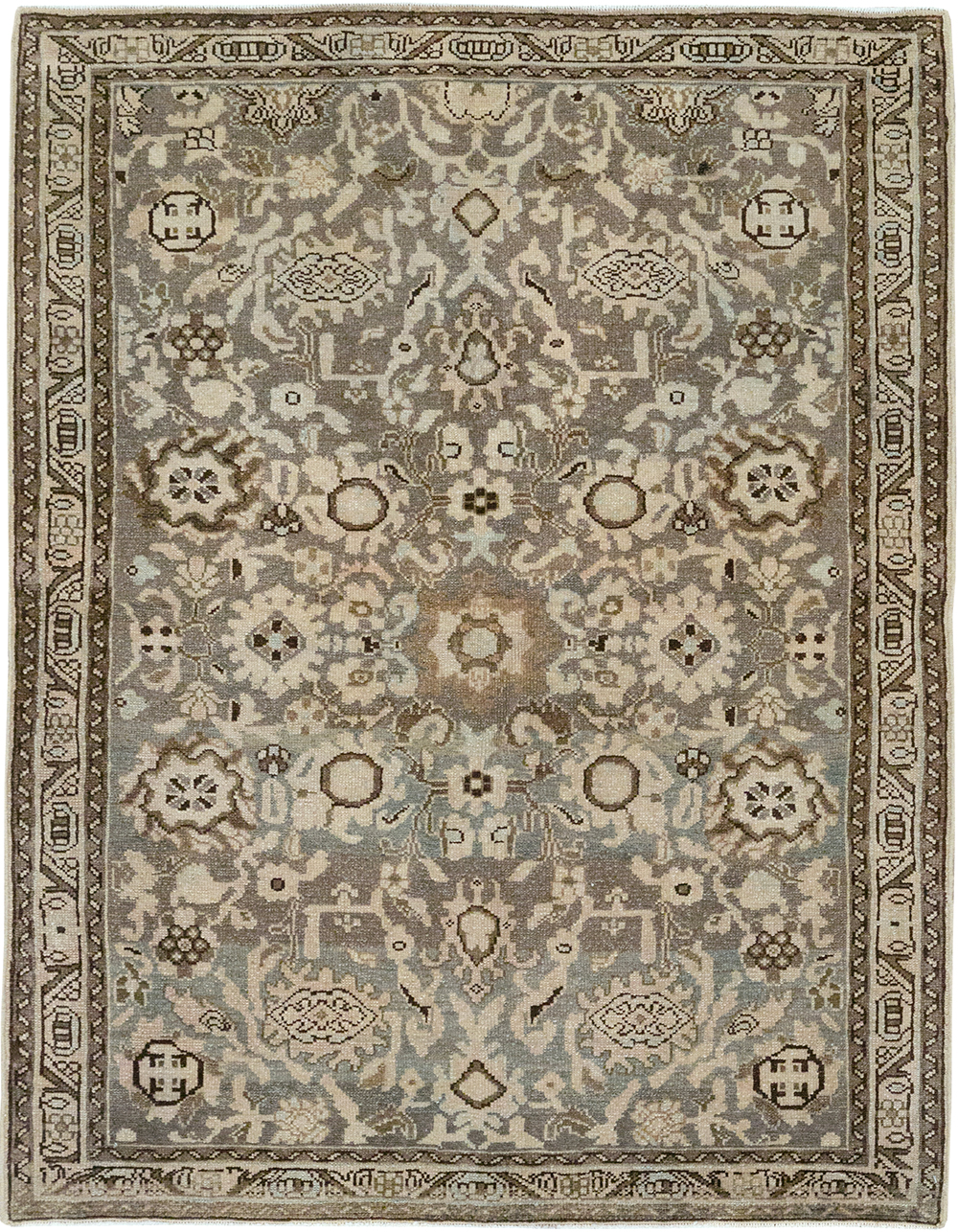 Vintage Persian Malayer Throw Rug, No.32838 - Galerie Shabab