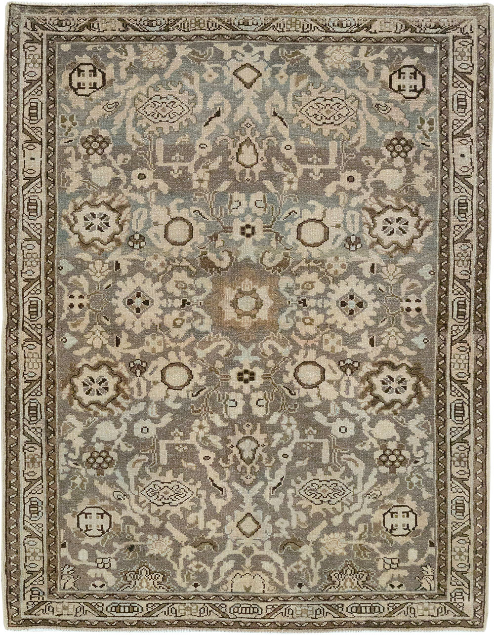 Vintage Persian Malayer Throw Rug, No.32838 - Galerie Shabab