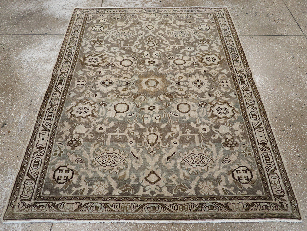 Vintage Persian Malayer Throw Rug, No.32838 - Galerie Shabab