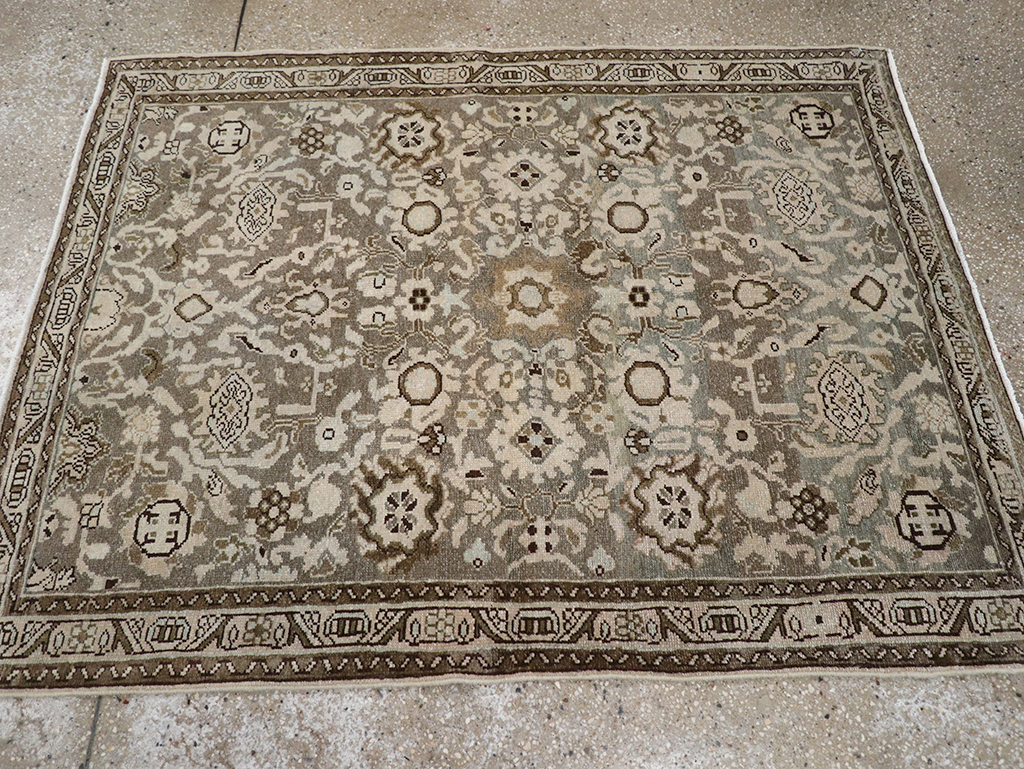 Vintage Persian Malayer Throw Rug, No.32838 - Galerie Shabab