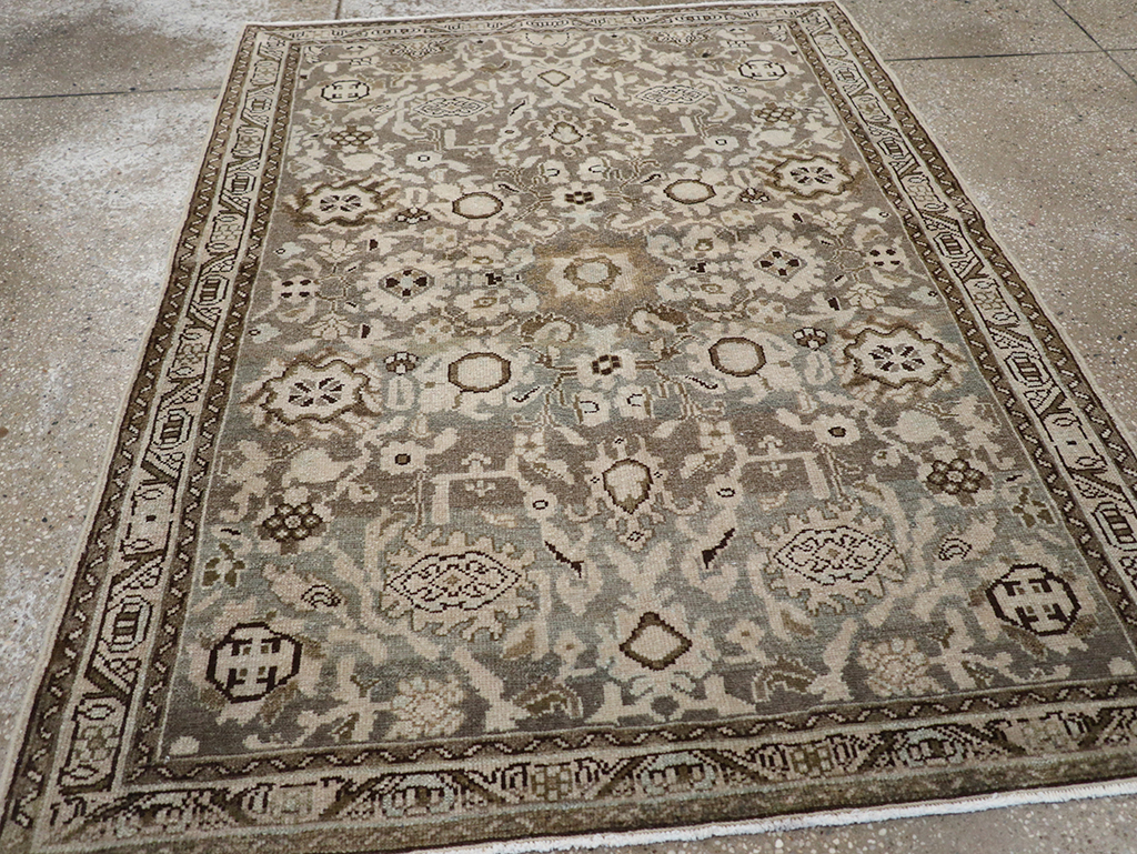 Vintage Persian Malayer Throw Rug, No.32838 - Galerie Shabab