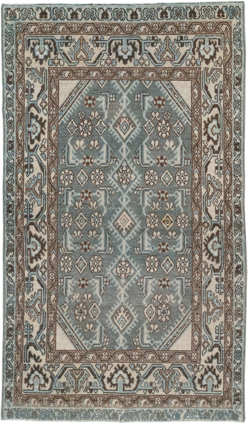 Vintage Persian Malayer Throw Rug, No.32839 - Galerie Shabab