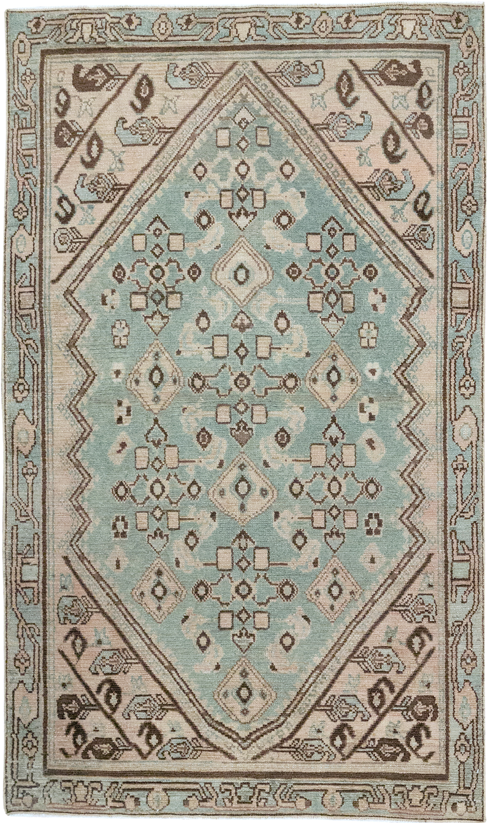 Vintage Persian Malayer Throw Rug, No.32842 - Galerie Shabab