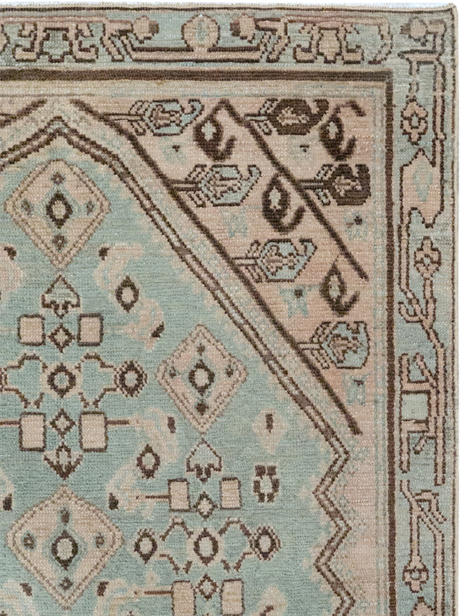 Vintage Persian Malayer Throw Rug, No.32842 - Galerie Shabab