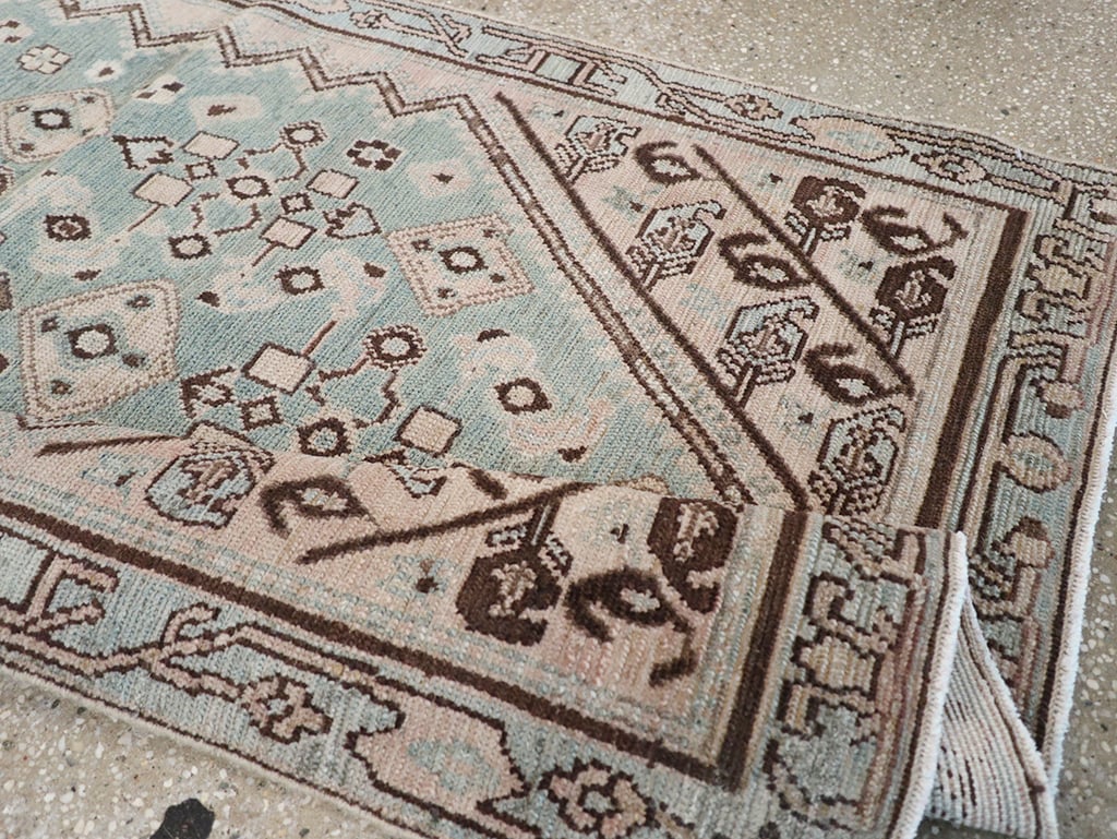 Vintage Persian Malayer Throw Rug, No.32842 - Galerie Shabab