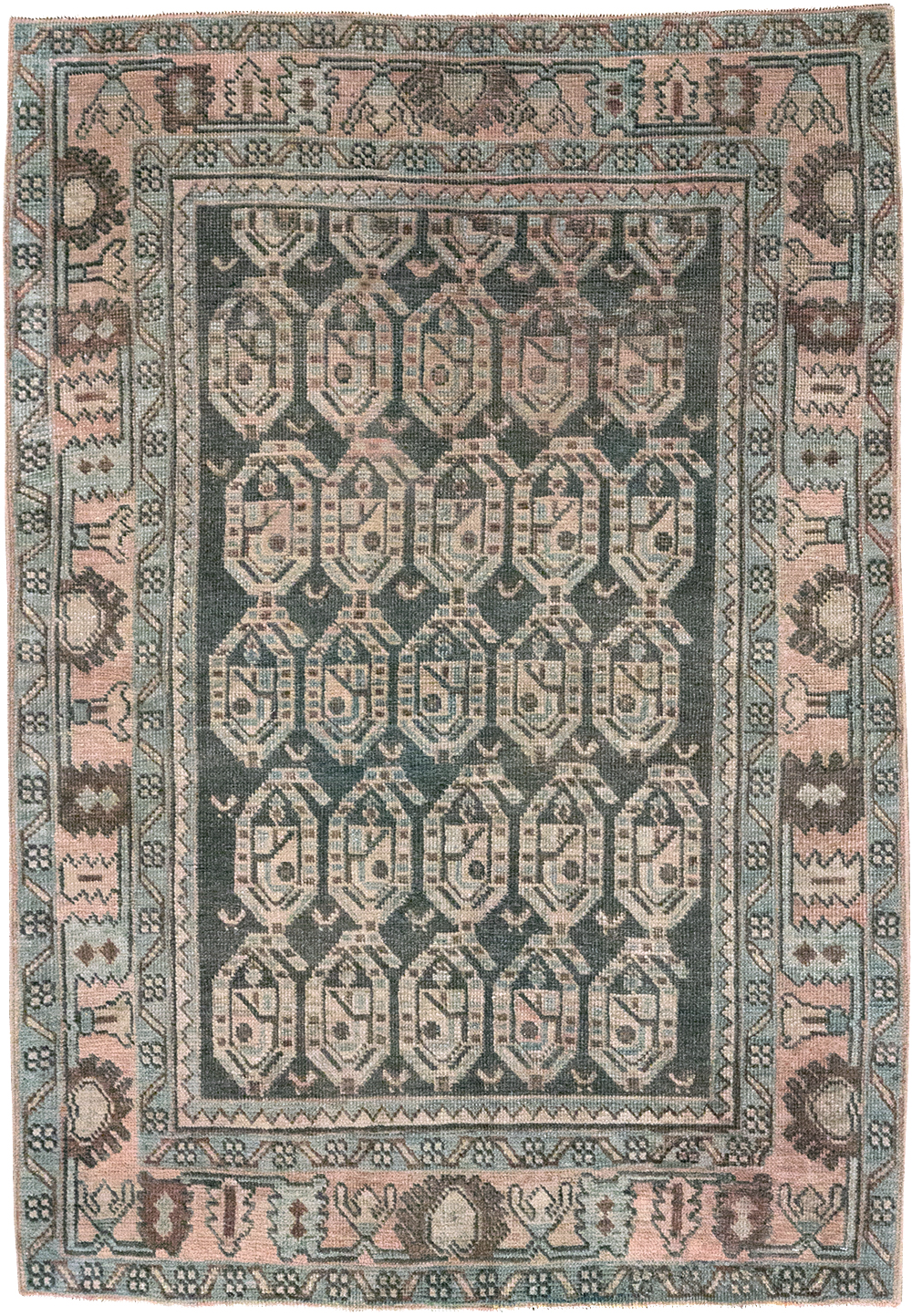 Vintage Persian Malayer Throw Rug, No.32843 - Galerie Shabab