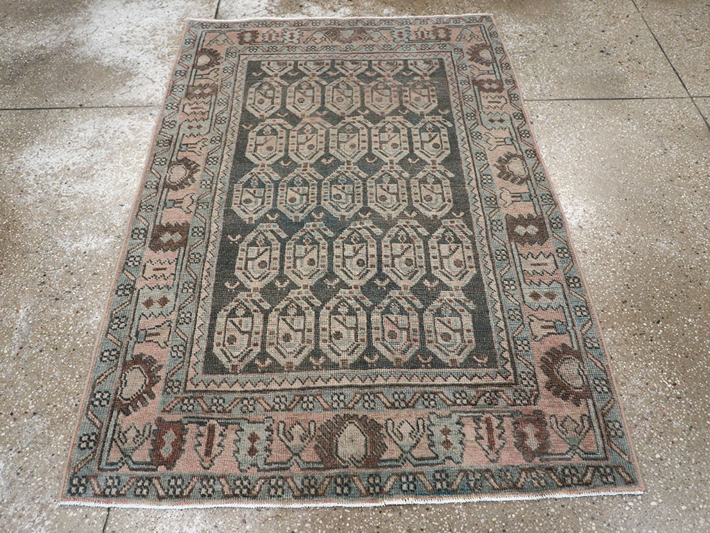 Vintage Persian Malayer Throw Rug, No.32843 - Galerie Shabab