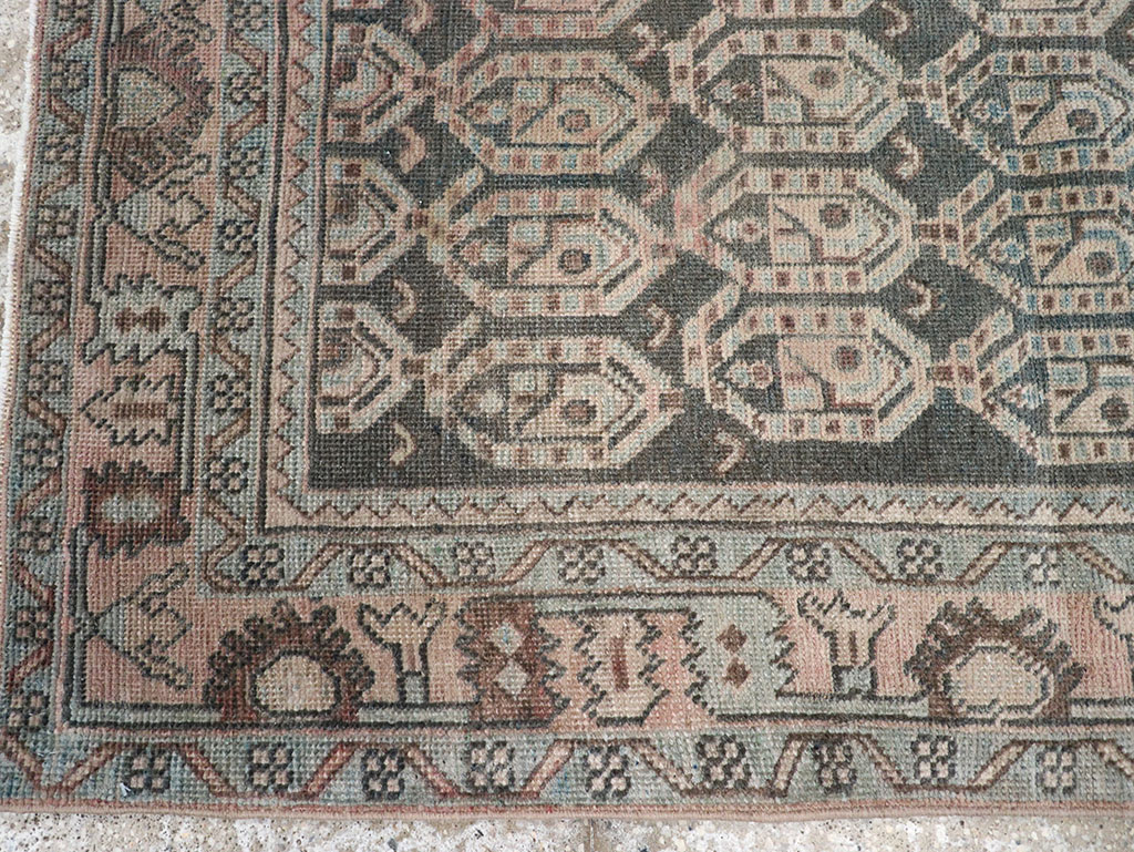 Vintage Persian Malayer Throw Rug, No.32843 - Galerie Shabab