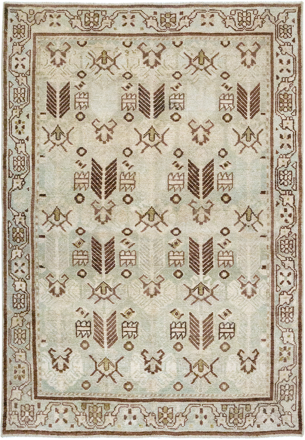 Vintage Persian Malayer Throw Rug, No.32844 - Galerie Shabab