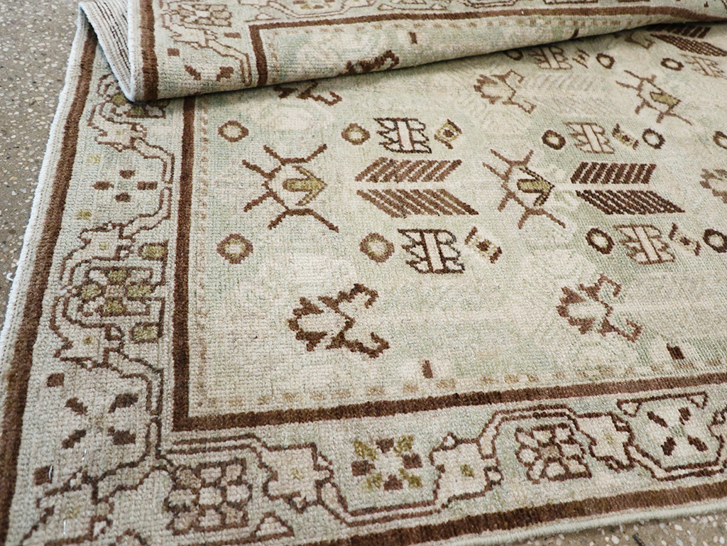 Vintage Persian Malayer Throw Rug, No.32844 - Galerie Shabab