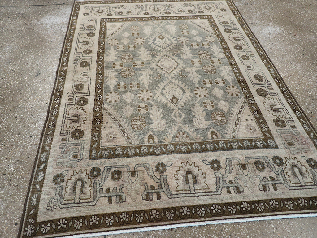 Vintage Persian Malayer Throw Rug, No.32845 - Galerie Shabab