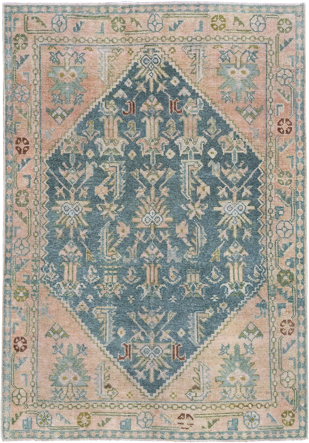 Vintage Persian Malayer Throw Rug, No.32847 - Galerie Shabab