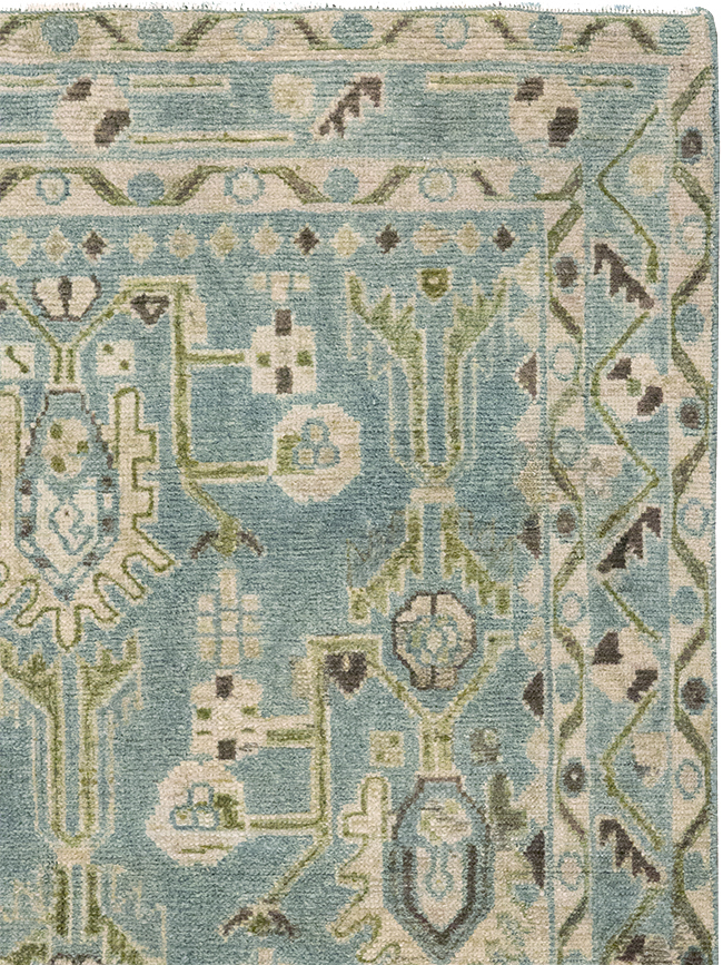 Vintage Persian Malayer Throw Rug, No.32848 - Galerie Shabab