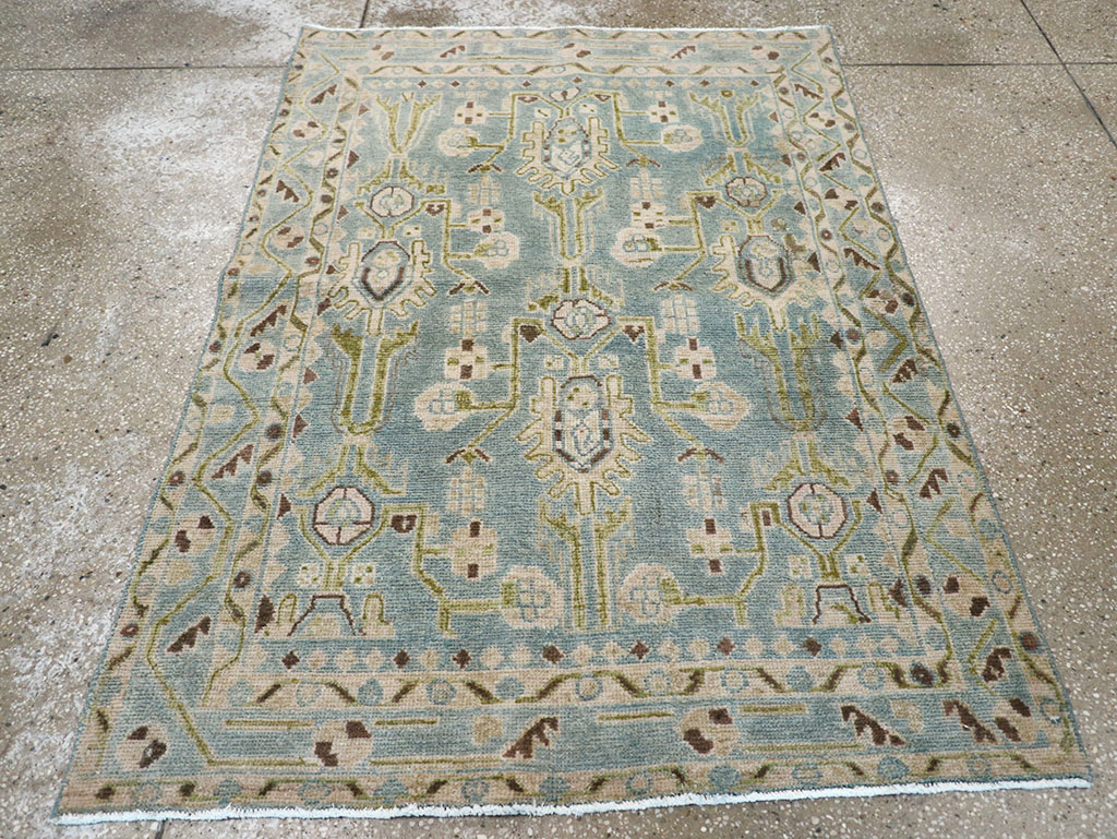 Vintage Persian Malayer Throw Rug, No.32848 - Galerie Shabab