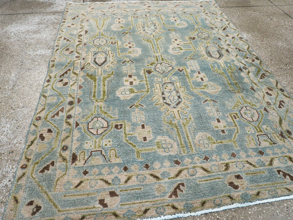 Vintage Persian Malayer Throw Rug, No.32848 - Galerie Shabab