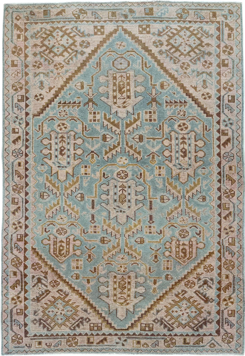 Vintage Persian Malayer Throw Rug, No.32849 - Galerie Shabab