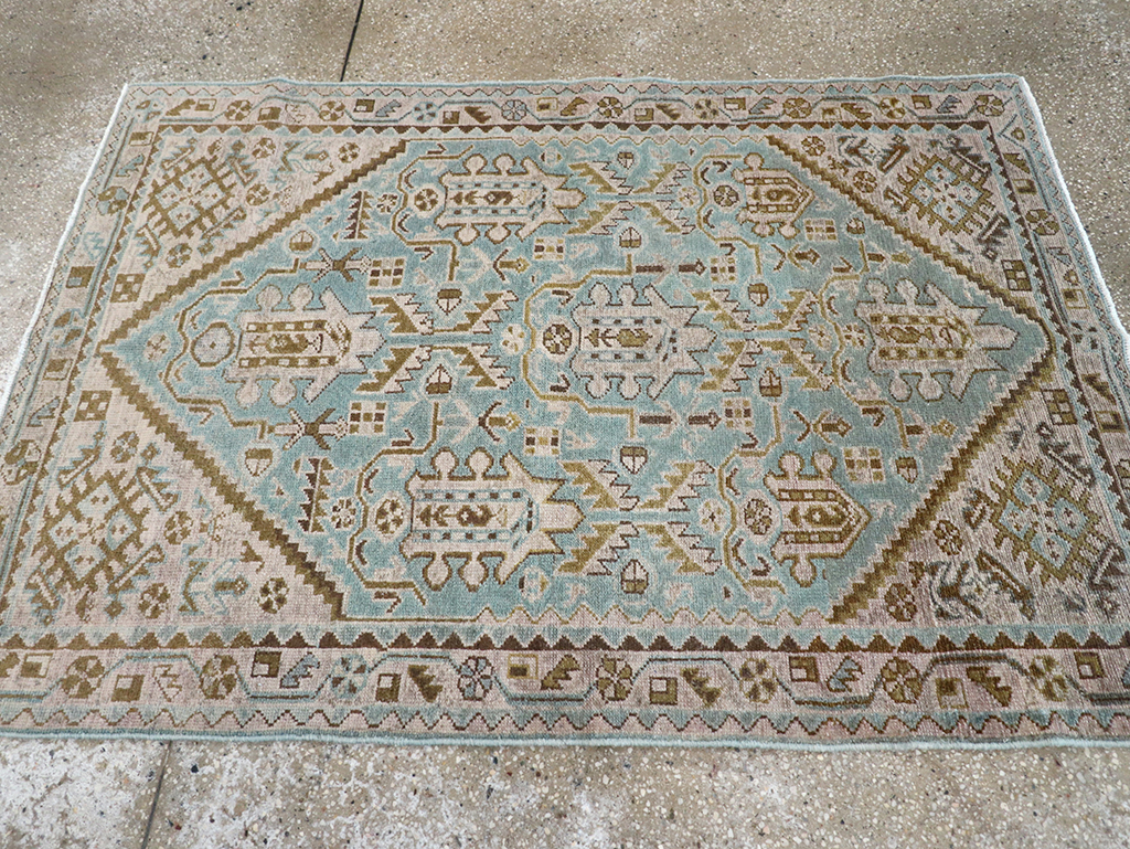 Vintage Persian Malayer Throw Rug, No.32849 - Galerie Shabab