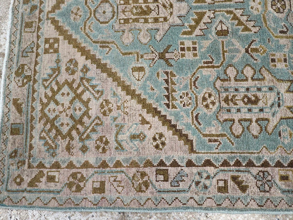 Vintage Persian Malayer Throw Rug, No.32849 - Galerie Shabab