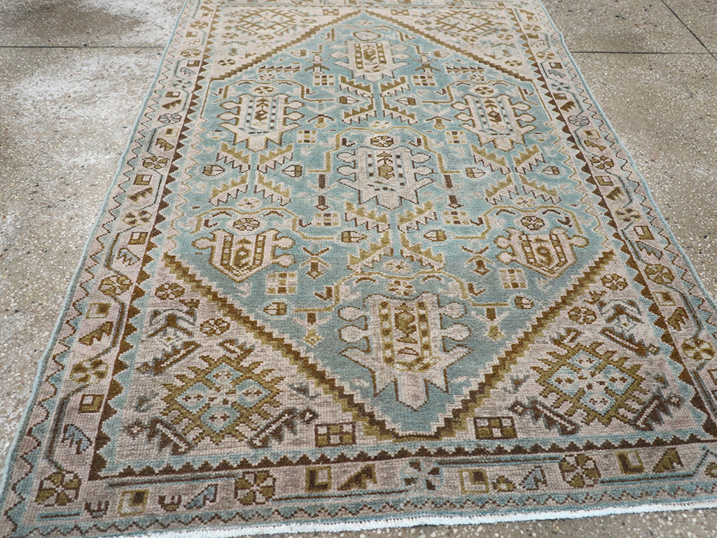 Vintage Persian Malayer Throw Rug, No.32849 - Galerie Shabab