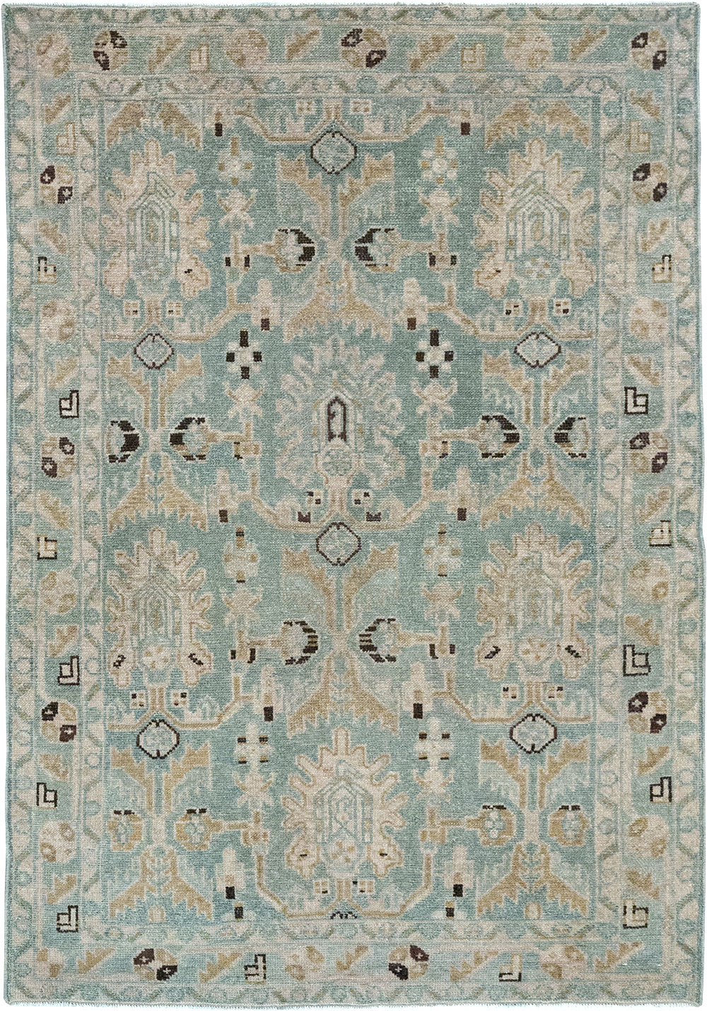 Vintage Persian Malayer Throw Rug, No.32850 - Galerie Shabab