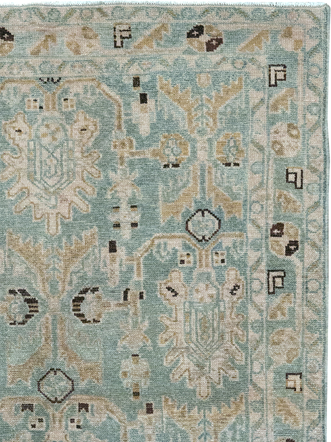 Vintage Persian Malayer Throw Rug, No.32850 - Galerie Shabab