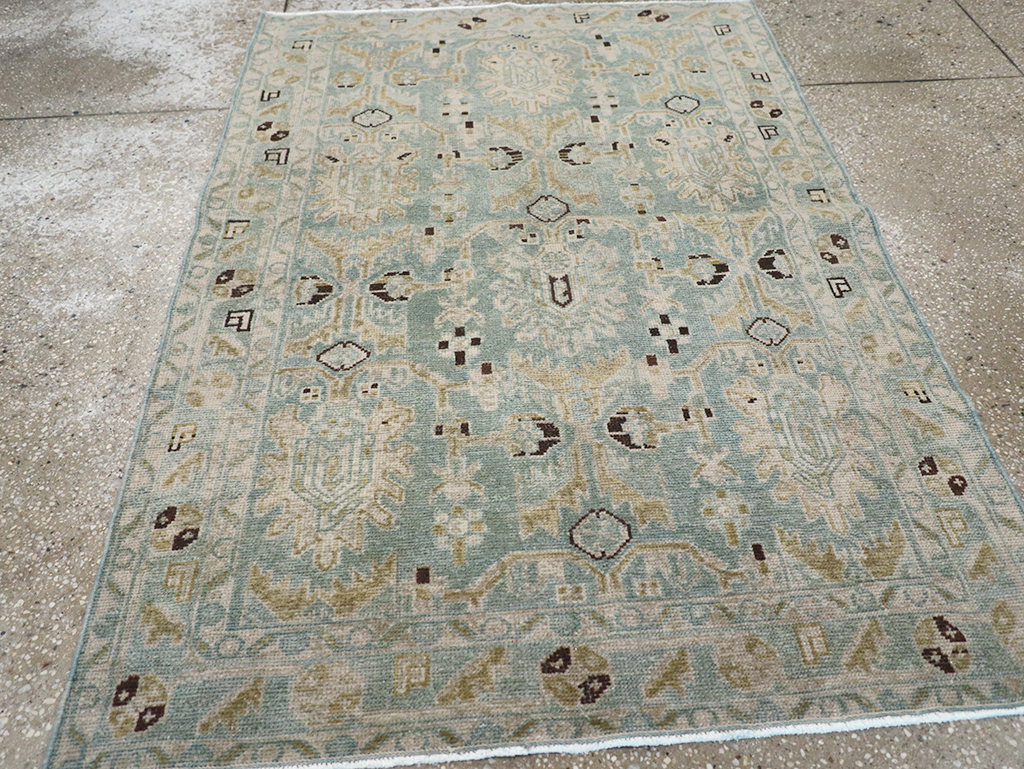 Vintage Persian Malayer Throw Rug, No.32850 - Galerie Shabab