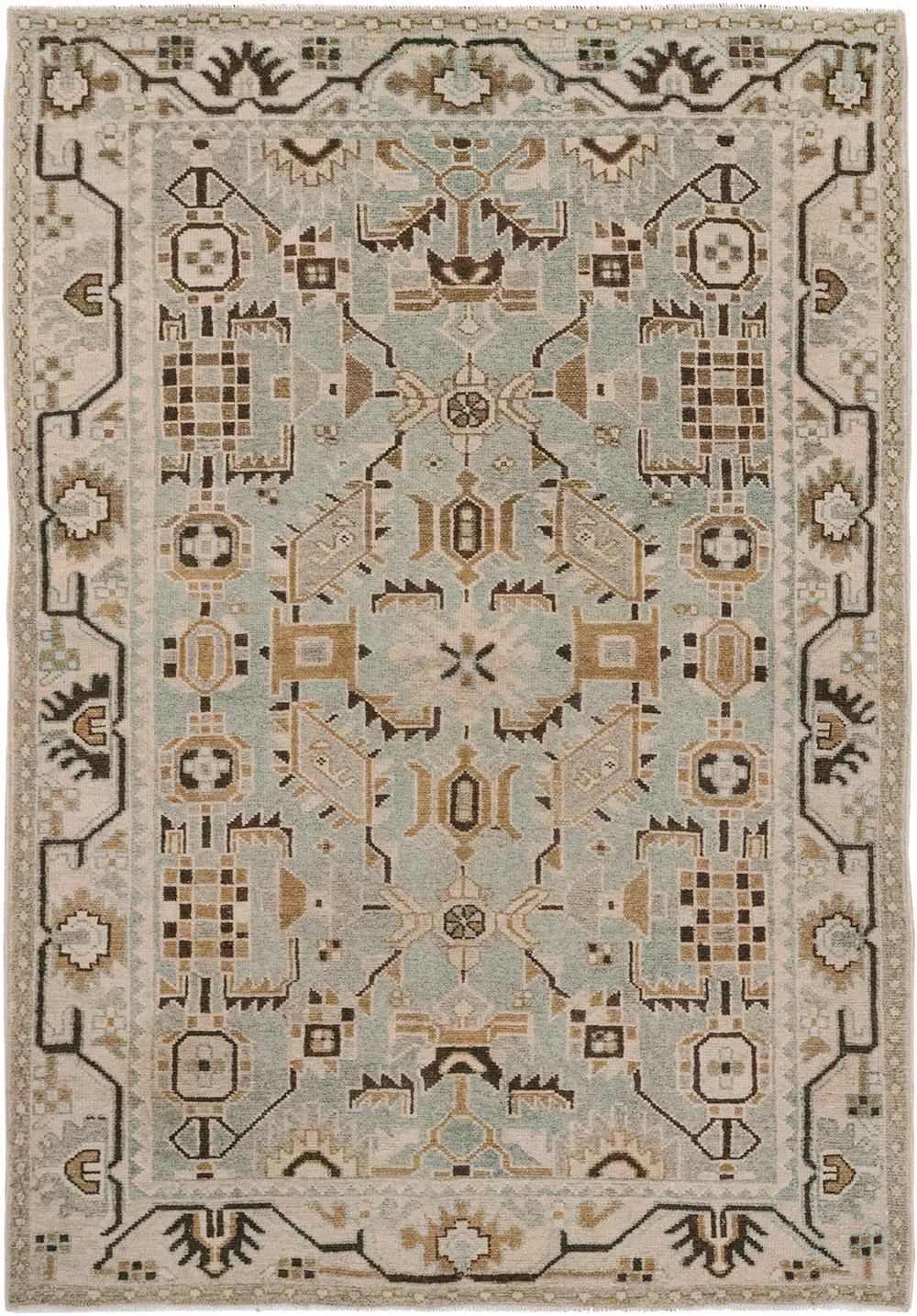 Vintage Persian Malayer Throw Rug, No.32852 - Galerie Shabab
