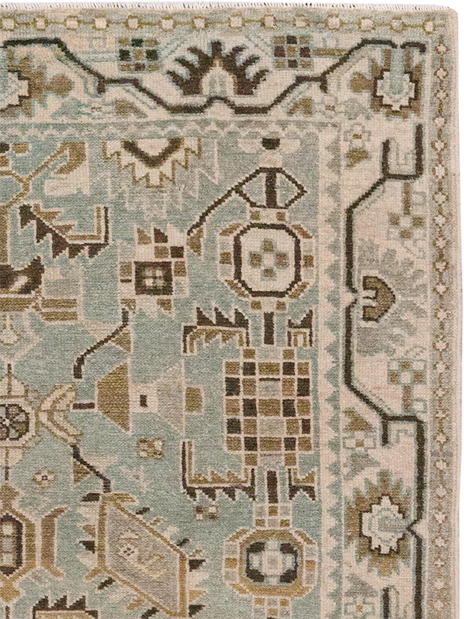Vintage Persian Malayer Throw Rug, No.32852 - Galerie Shabab